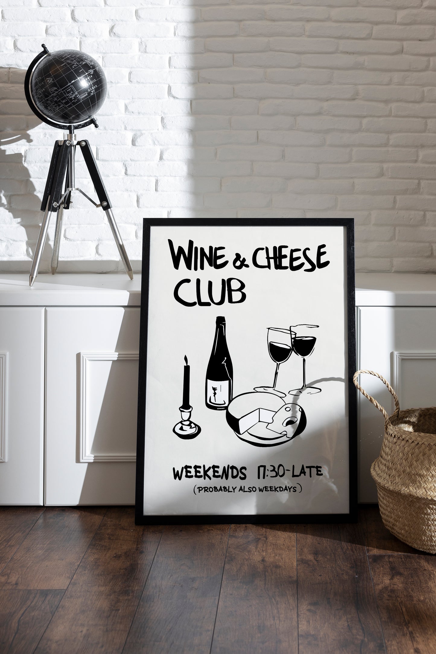 Póster Wine & Cheese Club